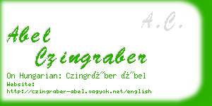 abel czingraber business card